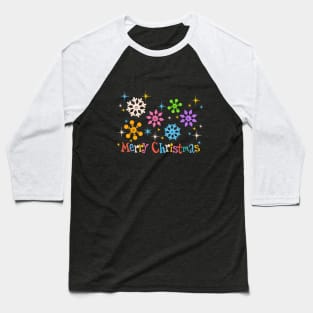 Merry Christmas snowflakes Baseball T-Shirt